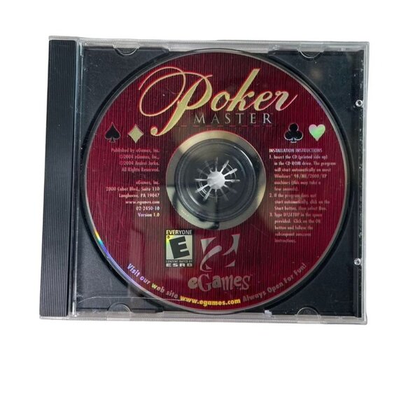 Poker Master eGames 2004 Computer Software CD u - Picture 1 of 1